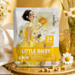 پک ۱۰عددی ماسک ورقه‌ای ترمیم‌کننده و آرام‌بخش بابونه سادور مدل Little Daisy حجم ۲۵ میلی‌لیتر